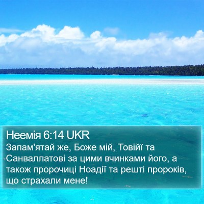 Неемія 6:14 UKR Bible Verse Image