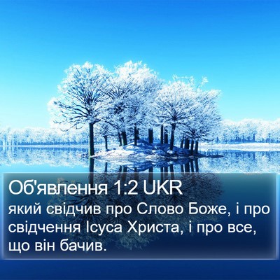 Об'явлення 1:2 UKR Bible Verse Image