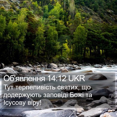 Об'явлення 14:12 UKR Bible Verse Image
