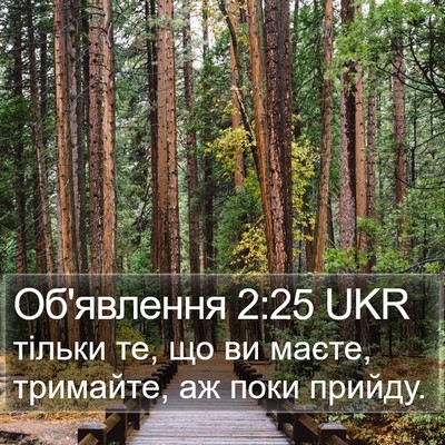 Об'явлення 2:25 UKR Bible Verse Image