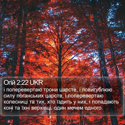 Огій 2:22 UKR Bible Verse Image