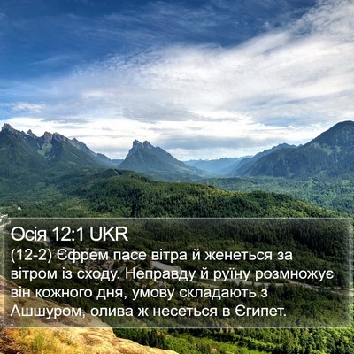 Осія 12:1 UKR Bible Verse Image