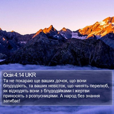 Осія 4:14 UKR Bible Verse Image