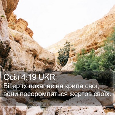 Осія 4:19 UKR Bible Verse Image
