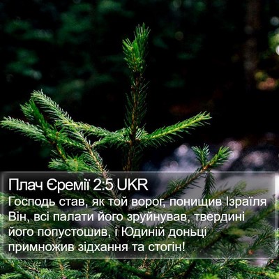 Плач Єремії 2:5 UKR Bible Verse Image