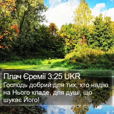Плач Єремії 3:25 UKR Bible Verse Image