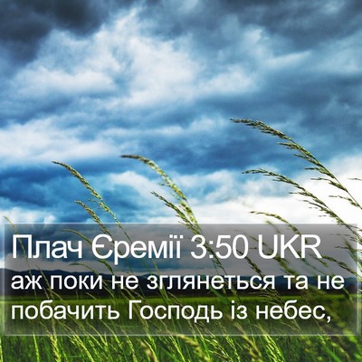 Плач Єремії 3:50 UKR Bible Verse Image
