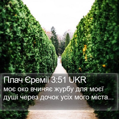 Плач Єремії 3:51 UKR Bible Verse Image