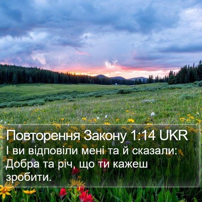 Повторення Закону 1:14 UKR Bible Verse Image