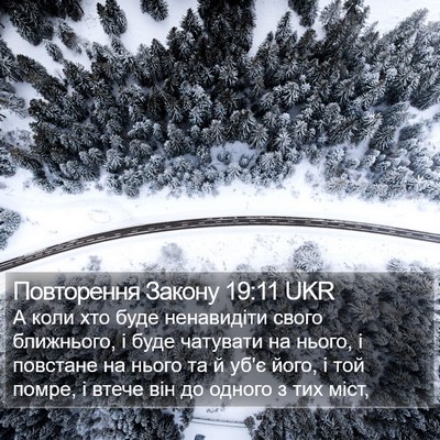 Повторення Закону 19:11 UKR Bible Verse Image