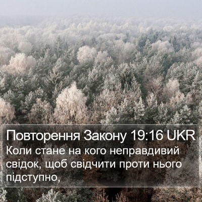 Повторення Закону 19:16 UKR Bible Verse Image