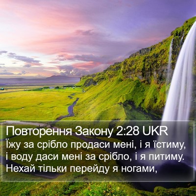Повторення Закону 2:28 UKR Bible Verse Image
