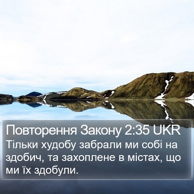 Повторення Закону 2:35 UKR Bible Verse Image