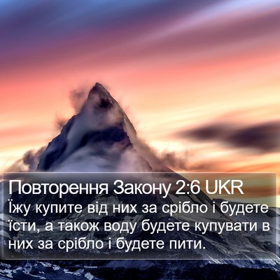 Повторення Закону 2:6 UKR Bible Verse Image