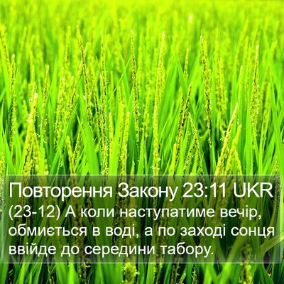 Повторення Закону 23:11 UKR Bible Verse Image