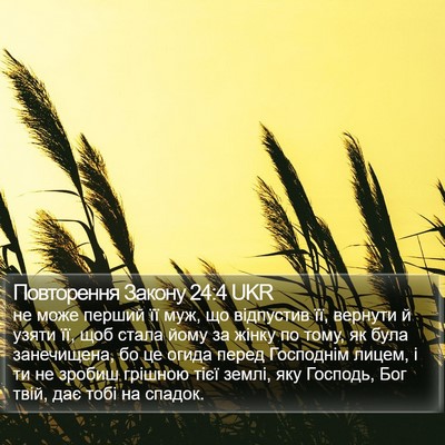 Повторення Закону 24:4 UKR Bible Verse Image