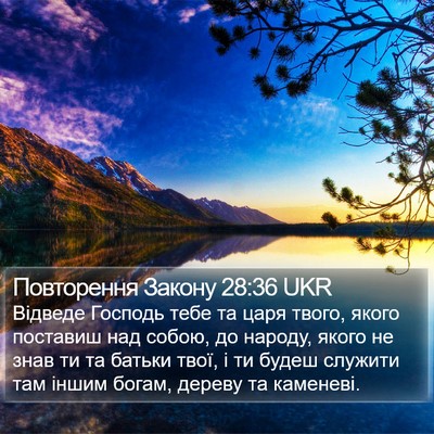 Повторення Закону 28:36 UKR Bible Verse Image