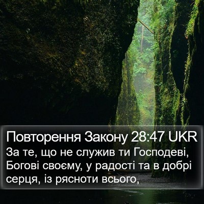 Повторення Закону 28:47 UKR Bible Verse Image