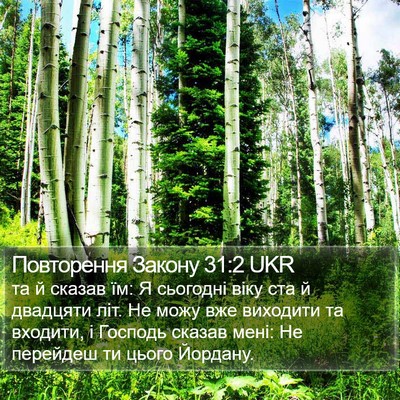 Повторення Закону 31:2 UKR Bible Verse Image