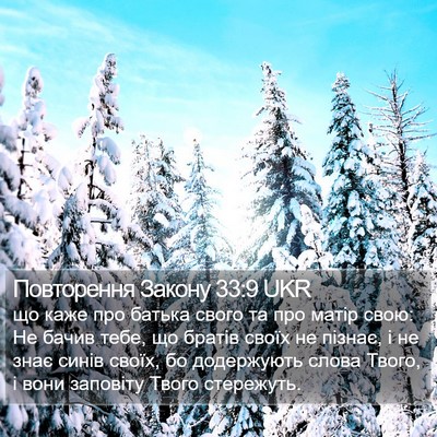 Повторення Закону 33:9 UKR Bible Verse Image