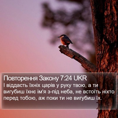 Повторення Закону 7:24 UKR Bible Verse Image