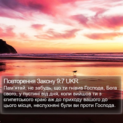 Повторення Закону 9:7 UKR Bible Verse Image