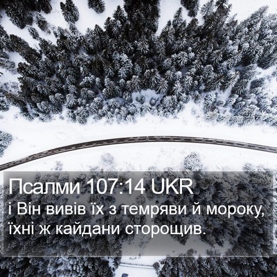 Псалми 107:14 UKR Bible Verse Image