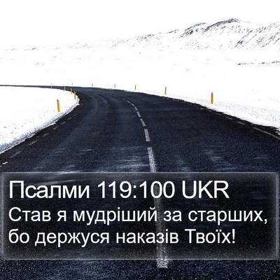Псалми 119:100 UKR Bible Verse Image