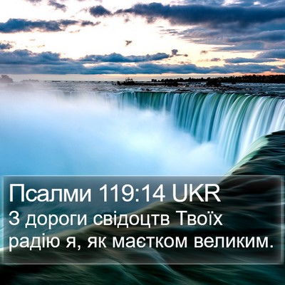 Псалми 119:14 UKR Bible Verse Image