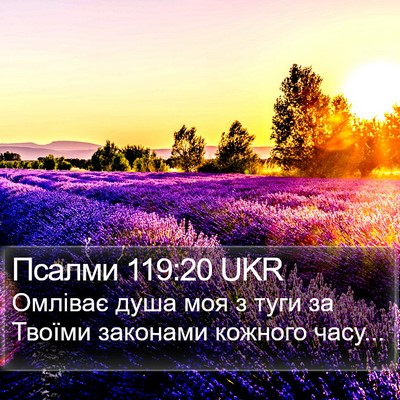 Псалми 119:20 UKR Bible Verse Image