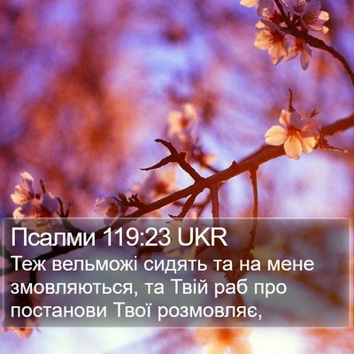 Псалми 119:23 UKR Bible Verse Image