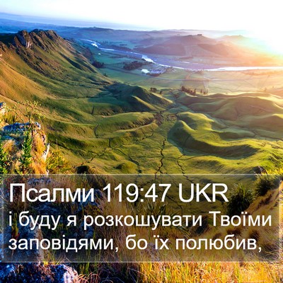 Псалми 119:47 UKR Bible Verse Image