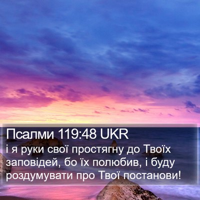 Псалми 119:48 UKR Bible Verse Image