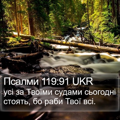 Псалми 119:91 UKR Bible Verse Image
