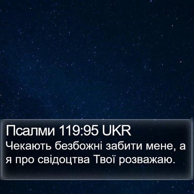 Псалми 119:95 UKR Bible Verse Image
