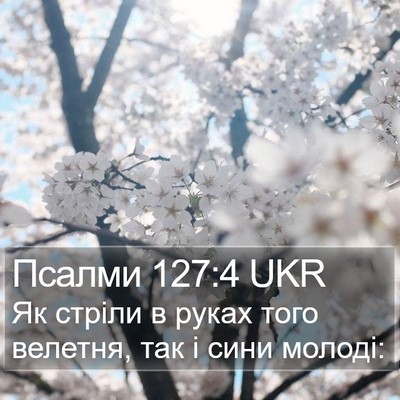 Псалми 127:4 UKR Bible Verse Image