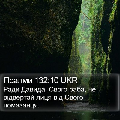 Псалми 132:10 UKR Bible Verse Image