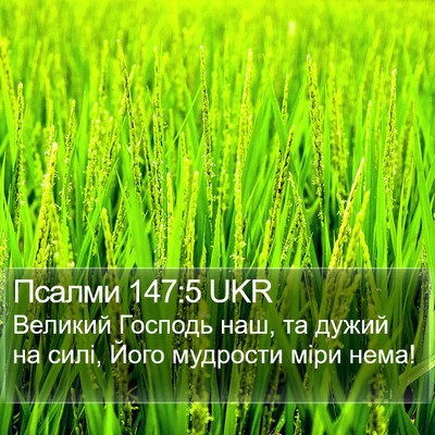 Псалми 147:5 UKR Bible Verse Image
