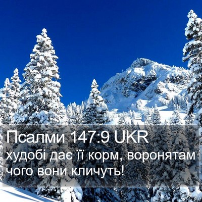 Псалми 147:9 UKR Bible Verse Image