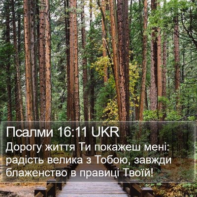 Псалми 16:11 UKR Bible Verse Image