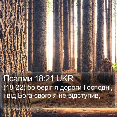 Псалми 18:21 UKR Bible Verse Image