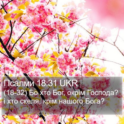 Псалми 18:31 UKR Bible Verse Image
