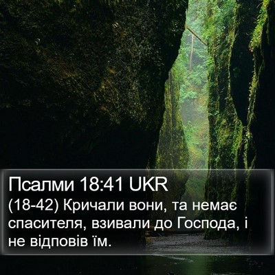 Псалми 18:41 UKR Bible Verse Image