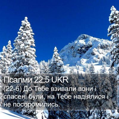 Псалми 22:5 UKR Bible Verse Image