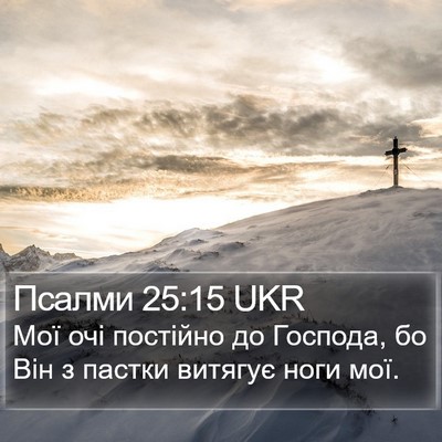 Псалми 25:15 UKR Bible Verse Image