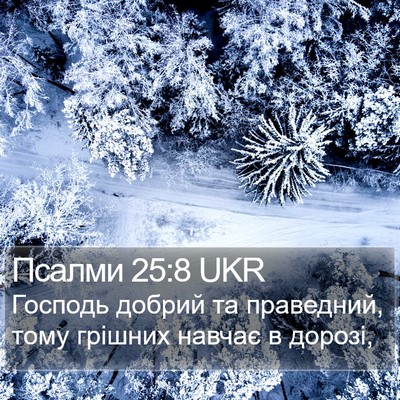 Псалми 25:8 UKR Bible Verse Image