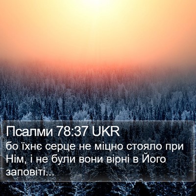 Псалми 78:37 UKR Bible Verse Image