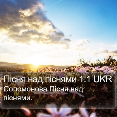 Пісня над піснями 1:1 UKR Bible Verse Image