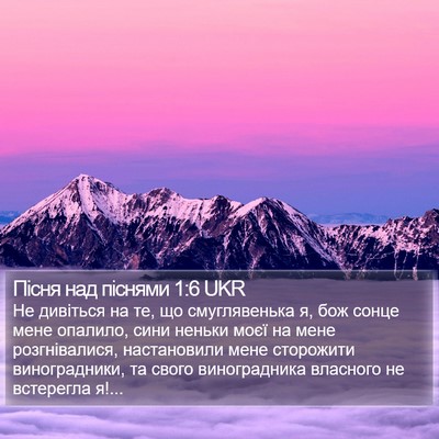 Пісня над піснями 1:6 UKR Bible Verse Image