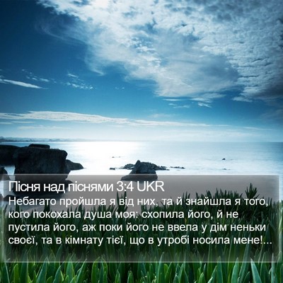 Пісня над піснями 3:4 UKR Bible Verse Image